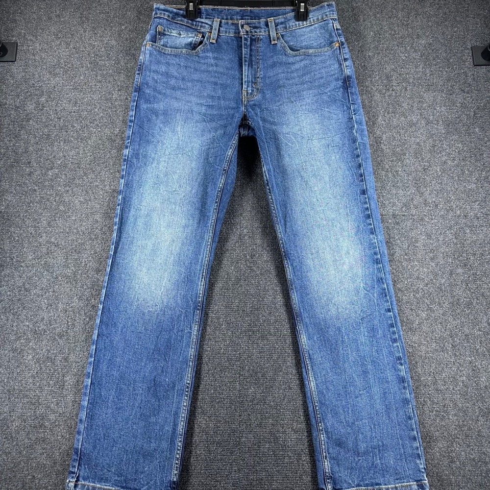 Levi's 514 Straight Jeans Mens 34x32 W34 L32 Blue‎ Denim WaterLess Casual Pants